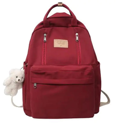 School Bag Double Zipper Tote Bags
