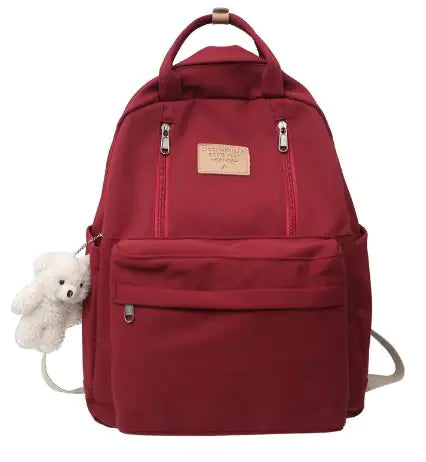 School Bag Double Zipper Tote Bags